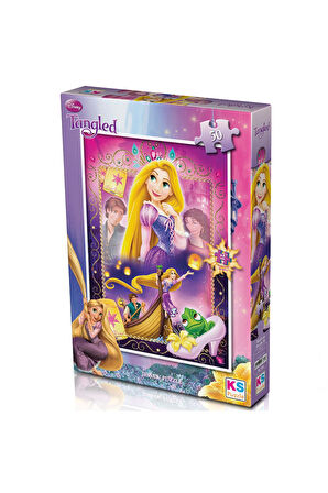 Kız Erkek Çocuk Oyuncak KS Tangled 50 Parça Puzzle Kız Erkek Çocuk Oyuncak Eğitici Oyuncaklar