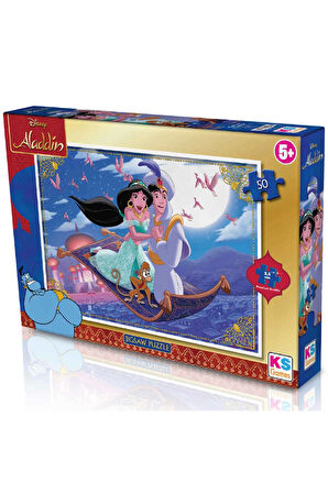 Kız Erkek Çocuk Oyuncak KS Aladdin 50 Parça Puzzle Kız Erkek Çocuk Oyuncak Eğitici Oyuncaklar