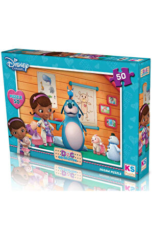 Kız Erkek Çocuk Oyuncak KS Doc McStuffins 50 Parça Puzzle Kız Erkek Çocuk Oyuncak Eğitici Oyuncaklar
