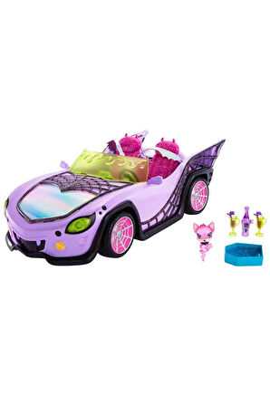 Kız Erkek Çocuk Oyuncak Monster High Ghoul Mobile Gösterişli Araba HHK63 Kız Erkek Çocuk Oyuncak Eği