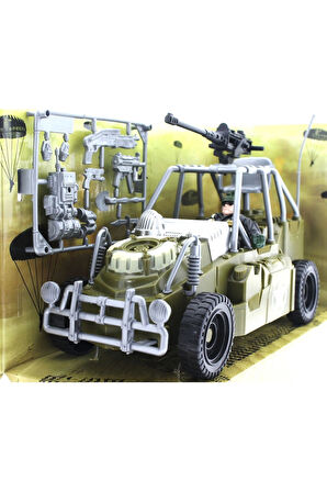 Kız Erkek Çocuk Oyuncak Combat Force Figür ve Askeri Buggy Kız Erkek Çocuk Oyuncak Eğitici Oyuncakla