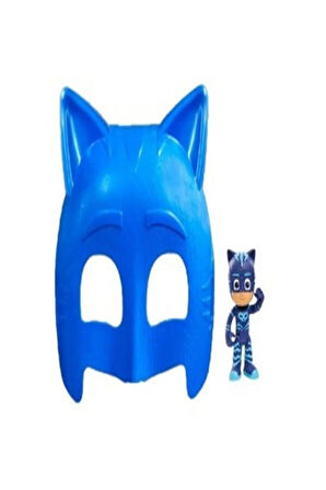 Kız Erkek Çocuk Eğlenceli Oyuncaklar Pija Maskeliler Kedi Çocuk Maske Ve Figür Set Oyuncak 2 Li