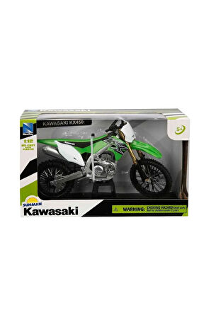 Çocuk Bebek Oyuncakları 1:12 NewRay Kawasaki KX 450F Motor Kız Erkek Çocuk Oyuncak Eğitici Oyuncakla