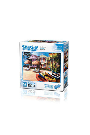 Kız Erkek Çocuk Oyuncak KS Puzzle 500 Parça Seaside Like Summer Kız Erkek Çocuk Oyuncak Eğitici Oyun