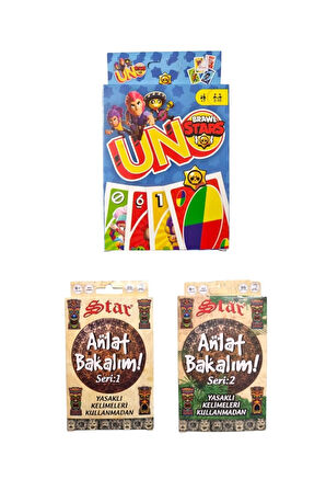 Kız Erkek Çocuk Eğlenceli Oyuncaklar Squid Game 2 Gonggi 5 Taş Brawl Stars Uno + Anlat Bakalım Seri