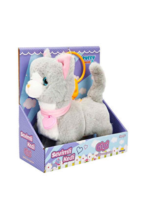 Kız Erkek Çocuk Oyuncak Sevimli Kedi Gigi Sesli ve Hareketli Kız Erkek Çocuk Oyuncak Eğitici Oyuncak