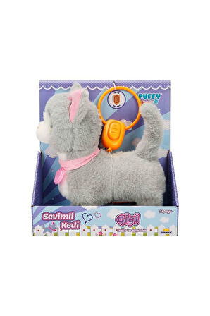 Kız Erkek Çocuk Oyuncak Sevimli Kedi Gigi Sesli ve Hareketli Kız Erkek Çocuk Oyuncak Eğitici Oyuncak