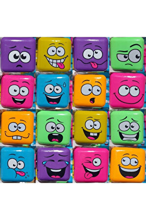 Kız Erkek Çocuk Eğlenceli Oyuncaklar Çim Adam Çimoji Küp Çok Renkli 1Adet