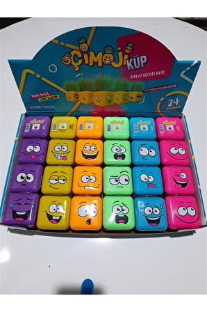 Kız Erkek Çocuk Eğlenceli Oyuncaklar Çim Adam Çimoji Küp Çok Renkli 1Adet
