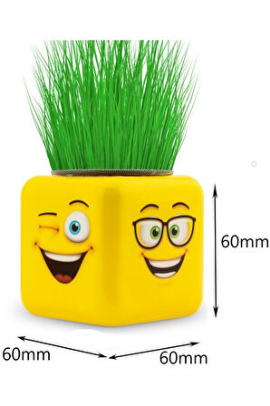 Kız Erkek Çocuk Eğlenceli Oyuncaklar Çim Adam Çimoji Küp Çok Renkli 1Adet