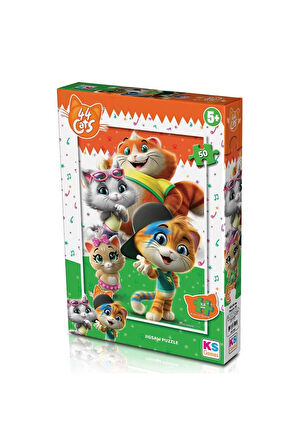 Kız Erkek Çocuk Oyuncak KS Games 44 Cats 50 Parça Puzzle Kız Erkek Çocuk Oyuncak Eğitici Oyuncaklar
