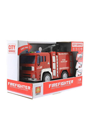 Kız Erkek Çocuk Oyuncak Su Püskürten Sesli ve Işıklı İtfaiye Kız Erkek Çocuk Oyuncak Eğitici Oyuncak