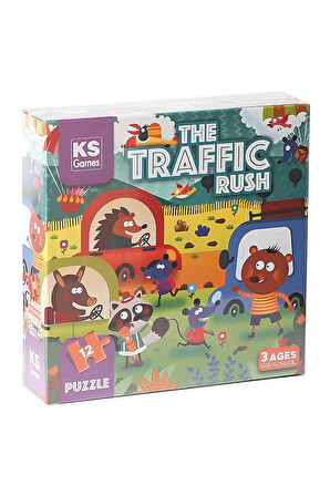 Kız Erkek Çocuk Oyuncak KS Games The Traffic Rush Pre-School Puzzle Kız Erkek Çocuk Oyuncak Eğitici