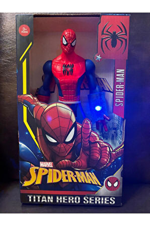 Kız Erkek Çocuk Eğlenceli Oyuncaklar Spider Man Figür 30Cm Örümcek Adam Işıklı