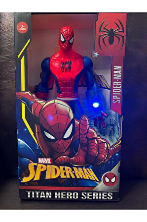 Kız Erkek Çocuk Eğlenceli Oyuncaklar Spider Man Figür 30Cm Örümcek Adam Işıklı