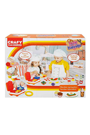 Kız Erkek Çocuk Oyuncak Crafy Pazar Kahvı Oyun Hamuru Seti 300 g 23 Parça Kız Erkek Çocuk Oyuncak Eğ