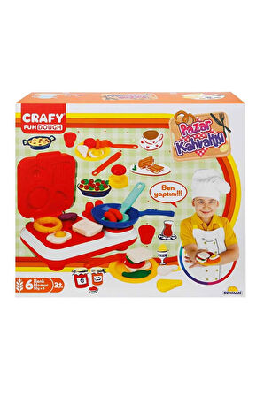 Kız Erkek Çocuk Oyuncak Crafy Pazar Kahvı Oyun Hamuru Seti 300 g 23 Parça Kız Erkek Çocuk Oyuncak Eğ