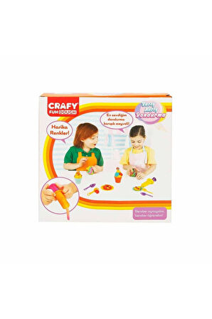 Kız Erkek Çocuk Oyuncak Crafy Buzzy Muzzy Dondurma Oyun Hamuru Seti 200 g 22 Parça Kız Erkek Çocuk O