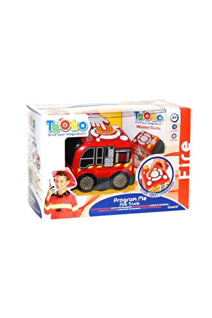 Kız Erkek Çocuk Oyuncak SIL/81470 Silverlit Tooko Programlanabilen İtfaiye Aracı Oyun Seti Kız Erkek
