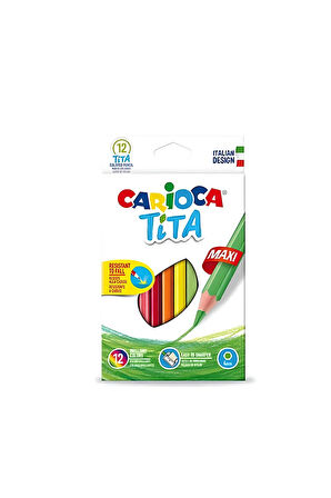 Kız Erkek Çocuk Oyuncak Carioca Tita Altıgen Jumbo Kuru Boya Kalemi 12’li 42789 Kız Erkek Çocuk Oyun