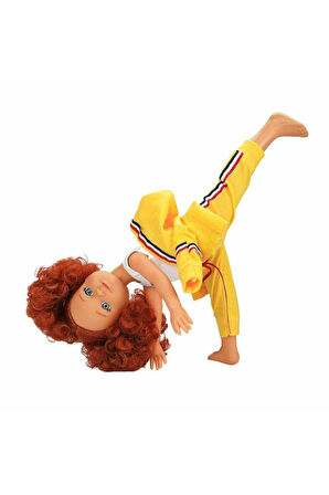 Kız Erkek Çocuk Oyuncak S00030041 Mina Sporty Bebek 35cm Kız Erkek Çocuk Oyuncak Eğitici Oyuncaklar