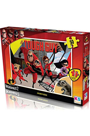 Kız Erkek Çocuk Oyuncak KS Games Incredibles 50 Parça Puzzle Kız Erkek Çocuk Oyuncak Eğitici Oyuncak