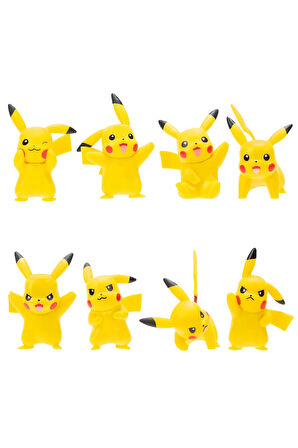 Eğitici Oyuncaklar Pokemon Battle 8'li Figür Seti Pikachu Kız Erkek Çocuk Oyuncak Eğitici Oyuncaklar