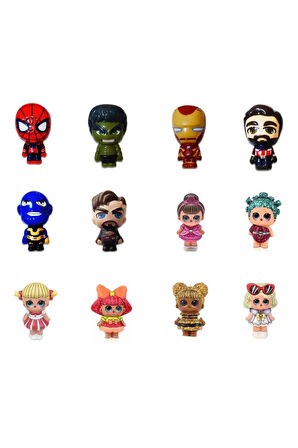Kız Erkek Çocuk Eğlenceli Oyuncaklar 3Adet Squishy Mini Set 130 Farklı Figürden 3'lü Sürpriz Set