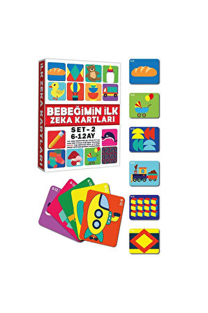 Kız Erkek Çocuk Oyuncak 2205 EĞİTİCİ KARTLAR 6-12 AY ZEKA KARTLARI Kız Erkek Çocuk Oyuncak Eğitici O