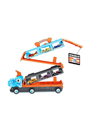 Kız Erkek Çocuk Oyuncak GD001 Parkurlu Araba Fırlatan Dinazor Kız Erkek Çocuk Oyuncak Eğitici Oyunca