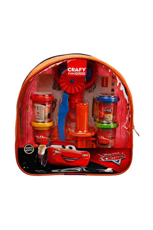 Kız Erkek Çocuk Oyuncak Crafy Cars Sırt Çantalı Oyun Hamuru Seti 200 Gr. 18 Parça Kız Erkek Çocuk Oy