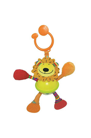 Kız Erkek Çocuk Oyuncak Biba Toys Çıngırak ve Dişlikli Aslan Puset Oyuncağı Kız Erkek Çocuk Oyuncak