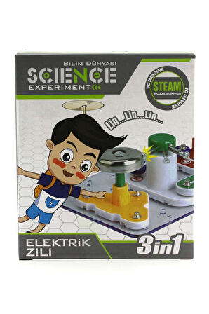 Kız Erkek Çocuk Oyuncak Eğlenceli Deney Setim Elektrik Zili 3 in 1 Kız Erkek Çocuk Oyuncak Eğitici O