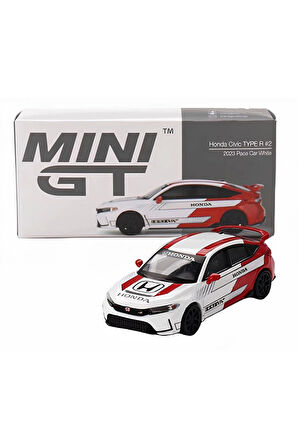 Kız Erkek Çocuk Oyuncak Mini Gt 1/64 Honda Civic Type R #2 2023 Pace Car White Kız Erkek Çocuk Oyunc