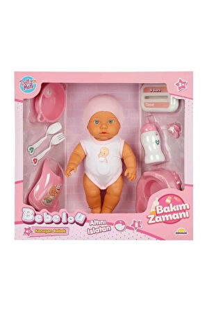 Kız Erkek Çocuk Oyuncak 3823 Bebelou Bakım Zamanı Sesli Gülen Ağlayan Bebek 32cm Kız Erkek Çocuk Oyu