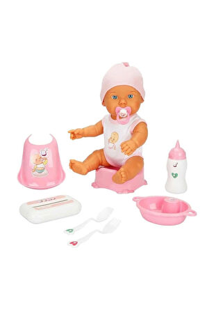 Kız Erkek Çocuk Oyuncak 3823 Bebelou Bakım Zamanı Sesli Gülen Ağlayan Bebek 32cm Kız Erkek Çocuk Oyu