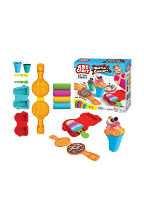 Kız Erkek Çocuk Oyuncak 03556 Dede, Waffle & Dondurma Hamur Set 200 gr / +3 yaş Kız Erkek Çocuk Oyun