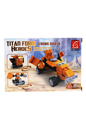 Kız Erkek Çocuk Oyuncak Ausini Titan Uzaylı Savaşçı -1 Strong Shield 56 Parça Kız Erkek Çocuk Oyunca