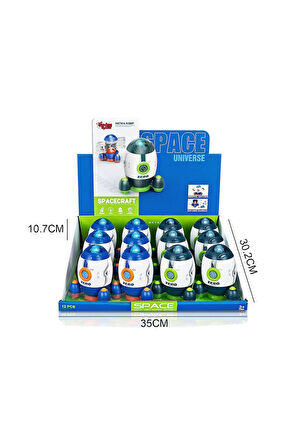 Kız Erkek Çocuk Oyuncak MG-D400-44 Sürtmeli Astronotlu Uzay Roketi Kız Erkek Çocuk Oyuncak Eğitici O