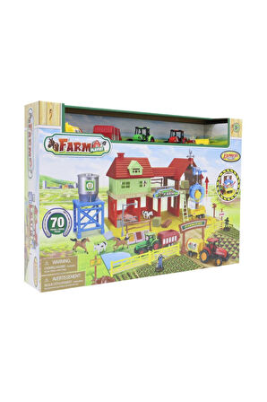 Kız Erkek Çocuk Oyuncak Express Wheels Die Cast Metal 70 Parça Çiftlik Seti Kız Erkek Çocuk Oyuncak