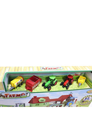 Kız Erkek Çocuk Oyuncak Express Wheels Die Cast Metal 70 Parça Çiftlik Seti Kız Erkek Çocuk Oyuncak
