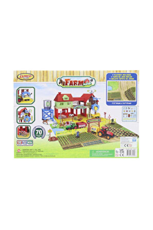 Kız Erkek Çocuk Oyuncak Express Wheels Die Cast Metal 70 Parça Çiftlik Seti Kız Erkek Çocuk Oyuncak