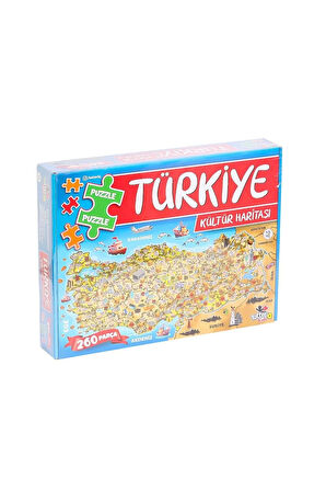 Kız Erkek Çocuk Oyuncak 7213 Türkiye Kültür Haritası Puzzle Kız Erkek Çocuk Oyuncak Eğitici Oyuncakl