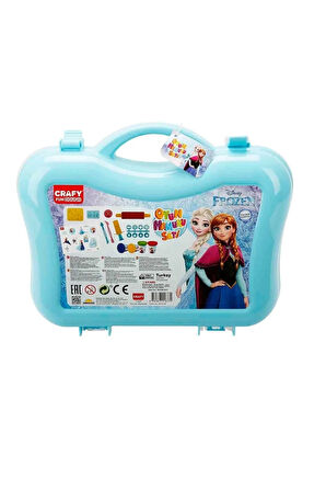 Kız Erkek Çocuk Oyuncak 1877 Crafy Frozen Çantalı Oyun Hamuru Seti 200 g 20 Parça Kız Erkek Çocuk Oy