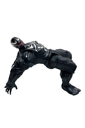 Kız Erkek Çocuk Eğlenceli Oyuncaklar Venom Oyuncak Figür Mavi Işıklı 18Cm Karakter