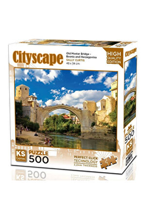 Kız Erkek Çocuk Oyuncak Ks Games Old Mostar Bridge Bosna-Hersek Puzzle 500 Parça Kız Erkek Çocuk Oyu