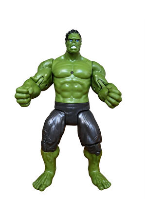 Kız Erkek Çocuk Eğlenceli Oyuncaklar Hulk / Yeşil Dev Robert Bruce Banner 17Cm Işıklı Eklemleri Hara