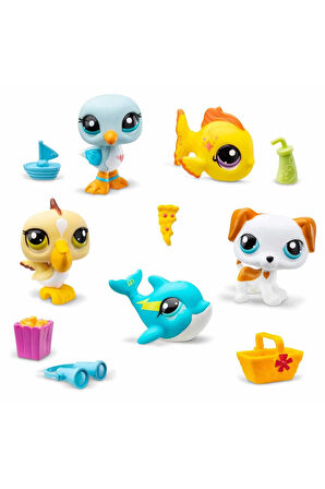 Kız Erkek Çocuk Oyuncak Littlest Pet Shop Minişler 5'li Figür Seti S1 Kız Erkek Çocuk Oyuncak Eğitic