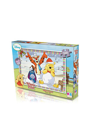 Kız Erkek Çocuk Oyuncak WN714 KS, Winnie The Pooh, 100 Parça Puzzle Kız Erkek Çocuk Oyuncak Eğitici