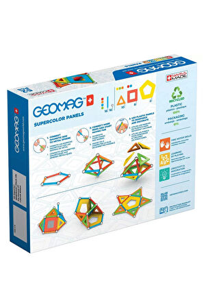 Kız Erkek Çocuk Oyuncak Geomag Supercolor Panels Manyetik Zeka Oyunu 52 Parça Kız Erkek Çocuk Oyunca